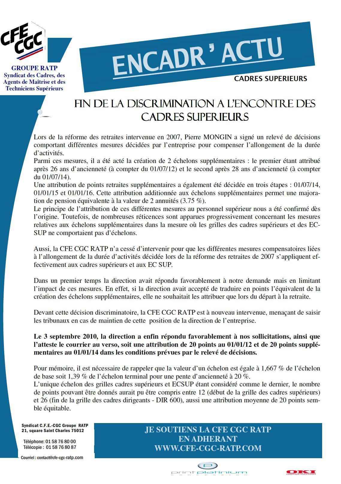 Encadr'ACTU cadres supérieurs