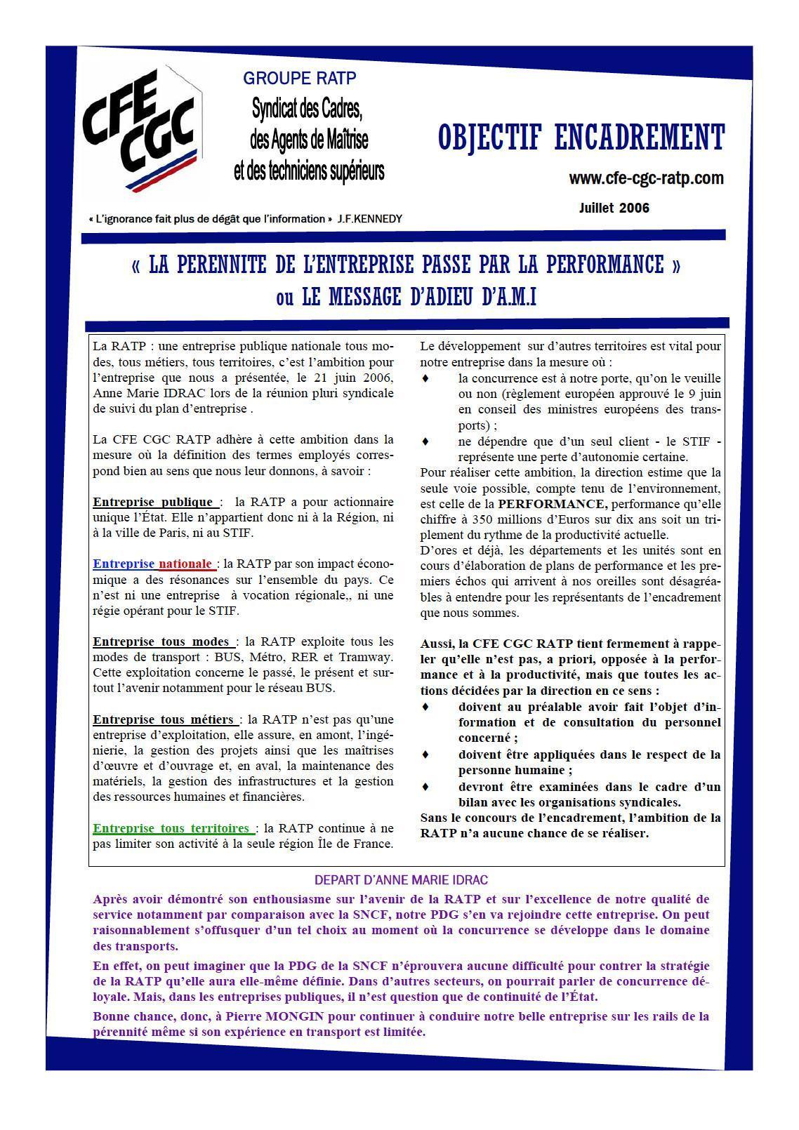 Encadr'ACTU pérennité entreprise