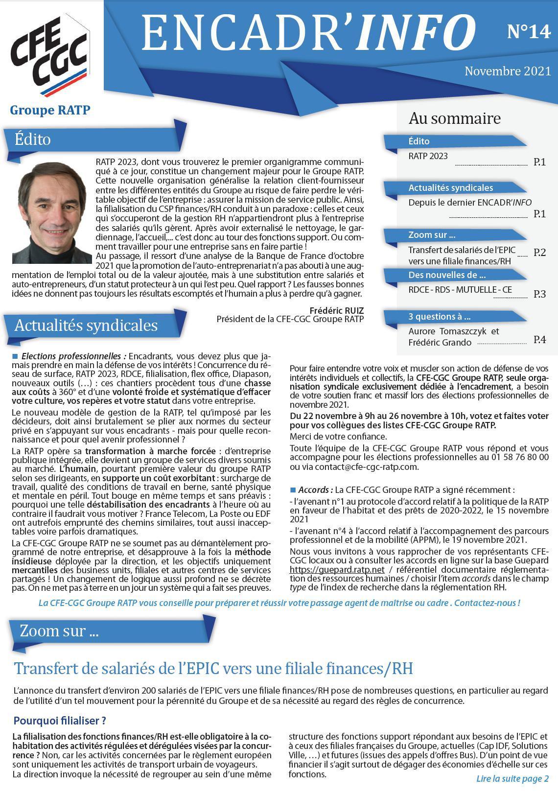 Encadr'INFO n°14