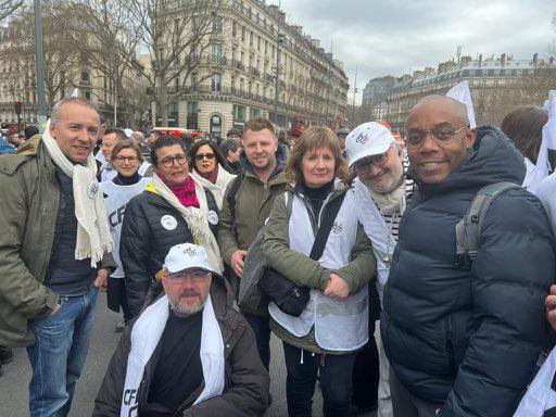 La CFE-CGC groupe RATP à Paris pour cette 10ème journée de mobilisation