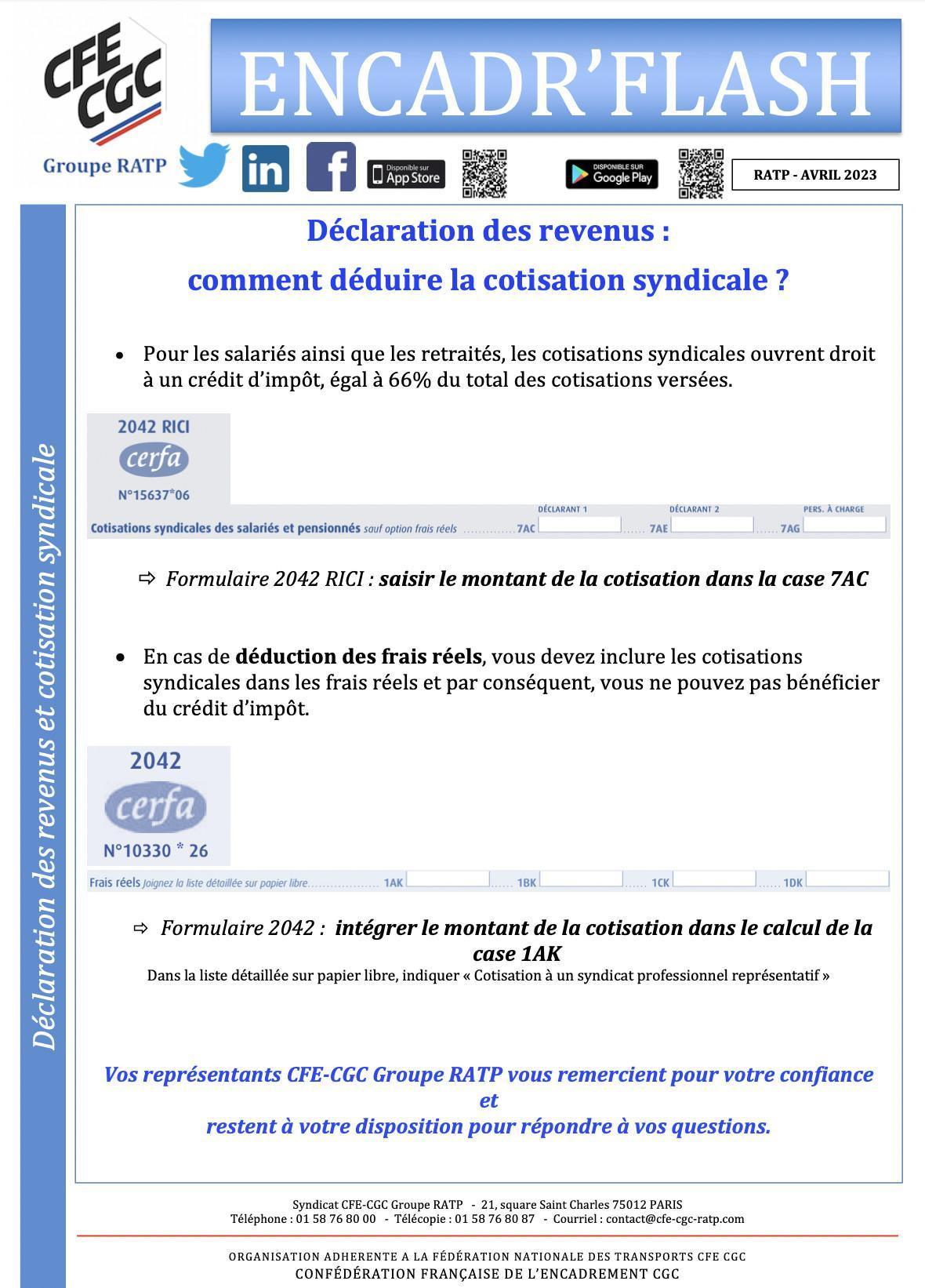 Déclaration des revenus : comment déduire la cotisation syndicale ?