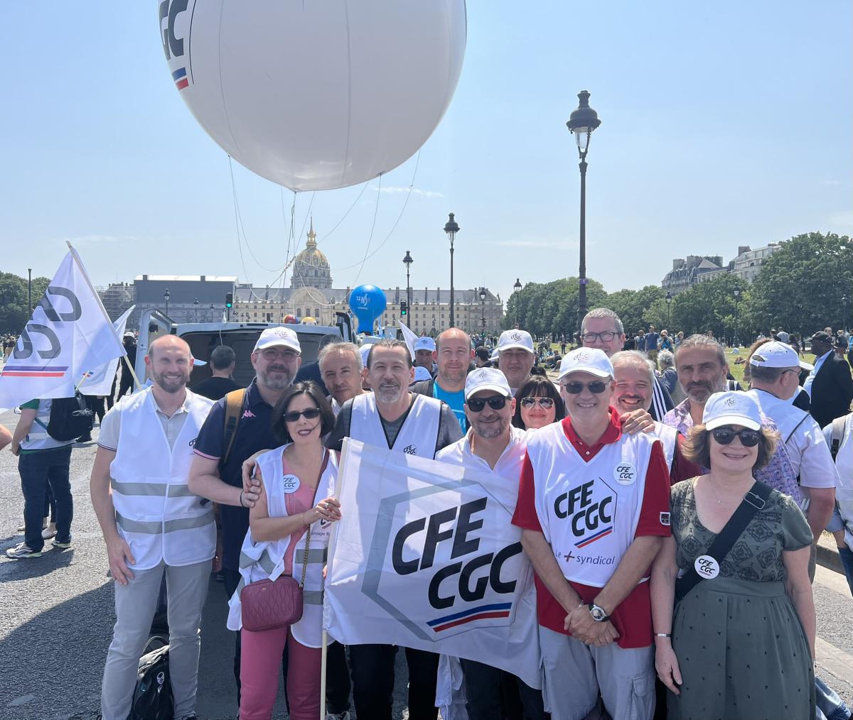 La CFE-CGC groupe RATP à Paris pour cette 14ème journée de mobilisation
