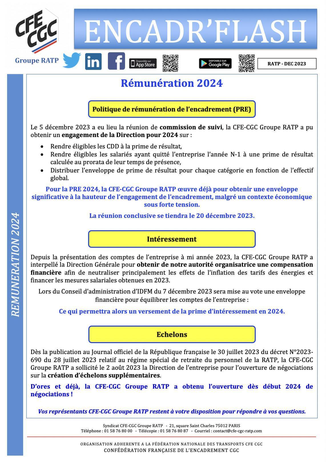 Rémunération 2024