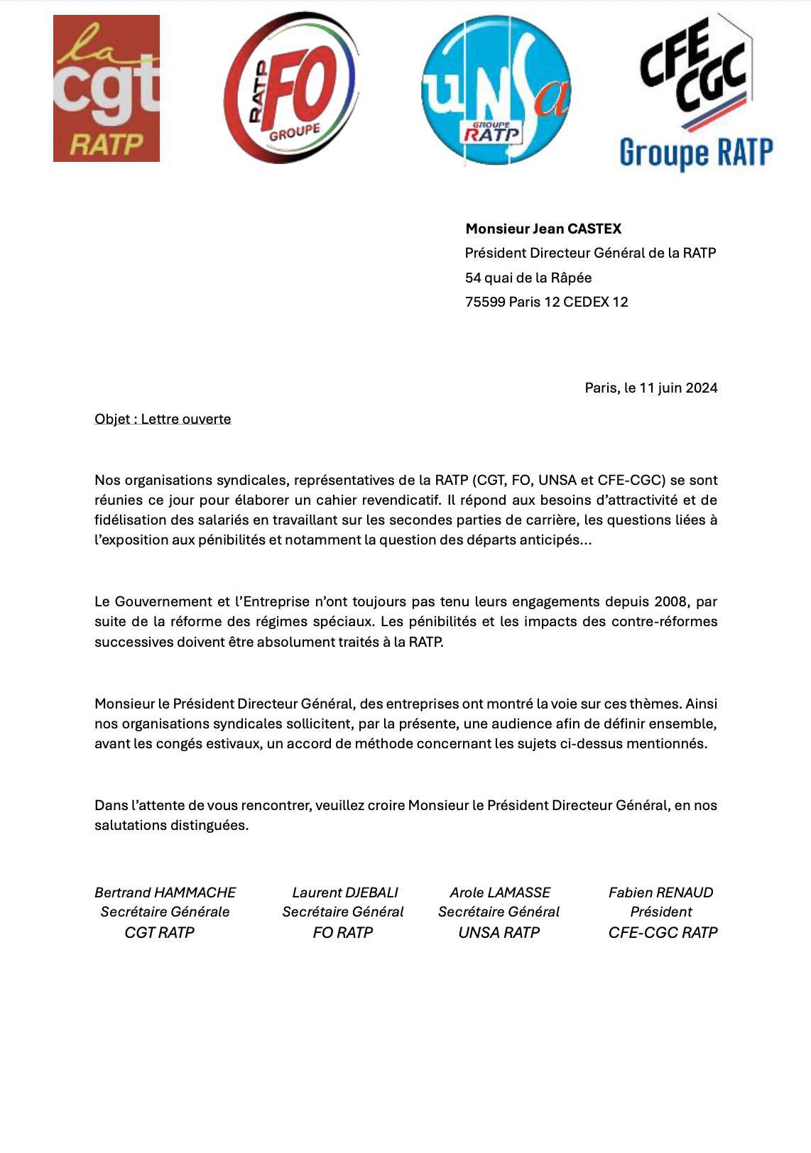 Lettre ouverte au PDG de la RATP