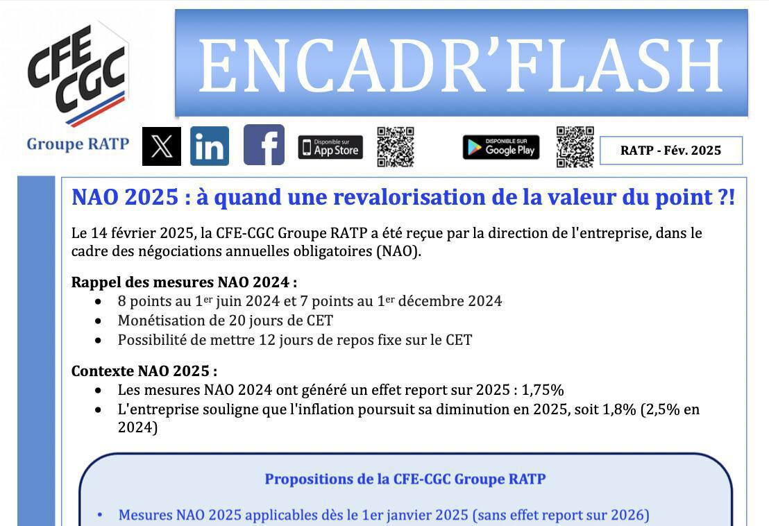 NAO 2025 : à quand une revalorisation de la valeur du point ?!