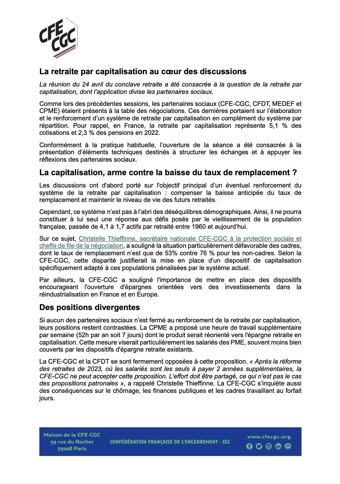Retraites : la retraite par capitalisation au coeur des discussions