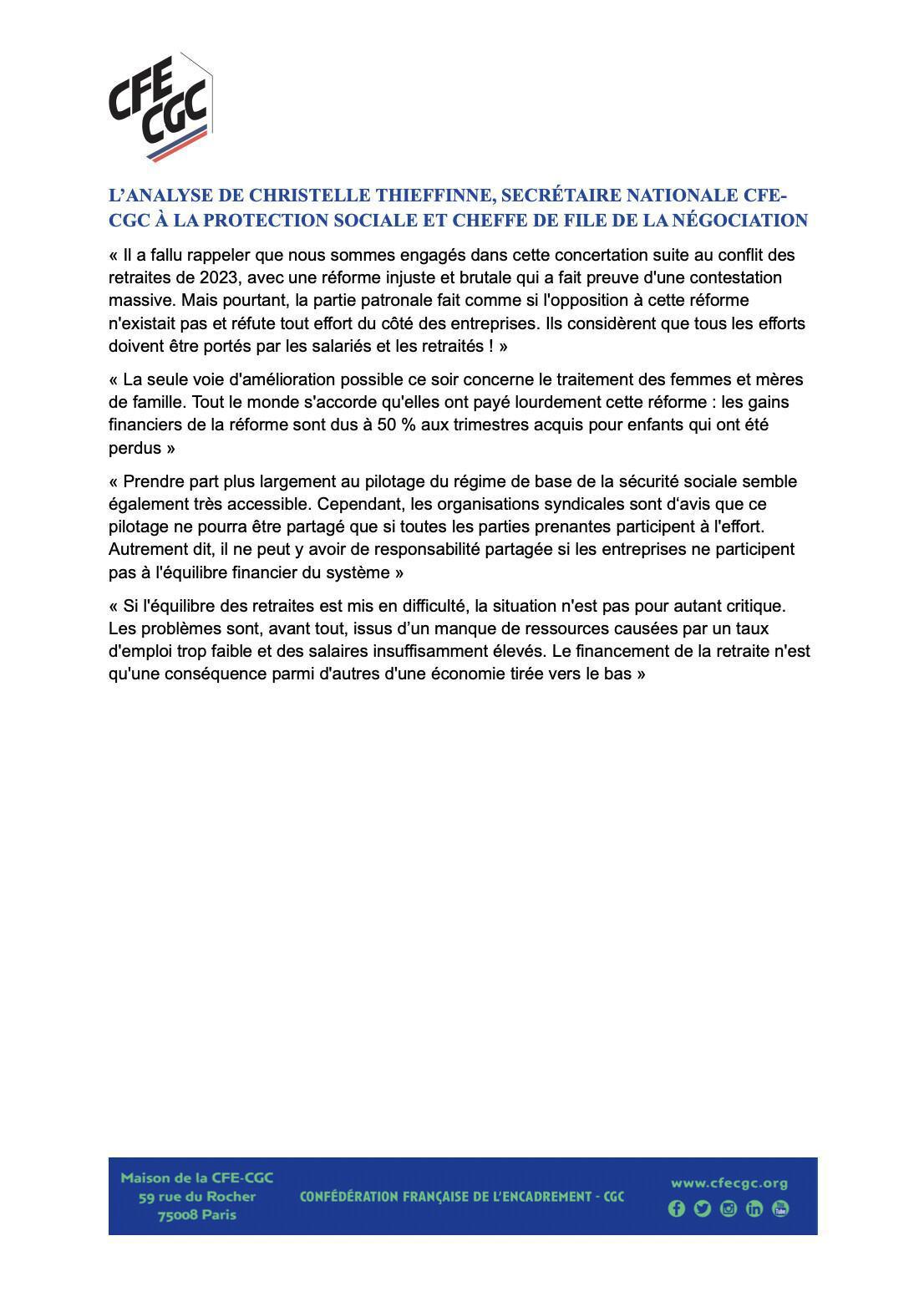 Conclave retraite : des points d’entente émergent