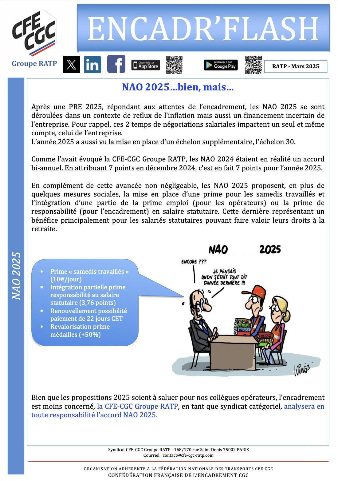 NAO 2025…bien, mais…