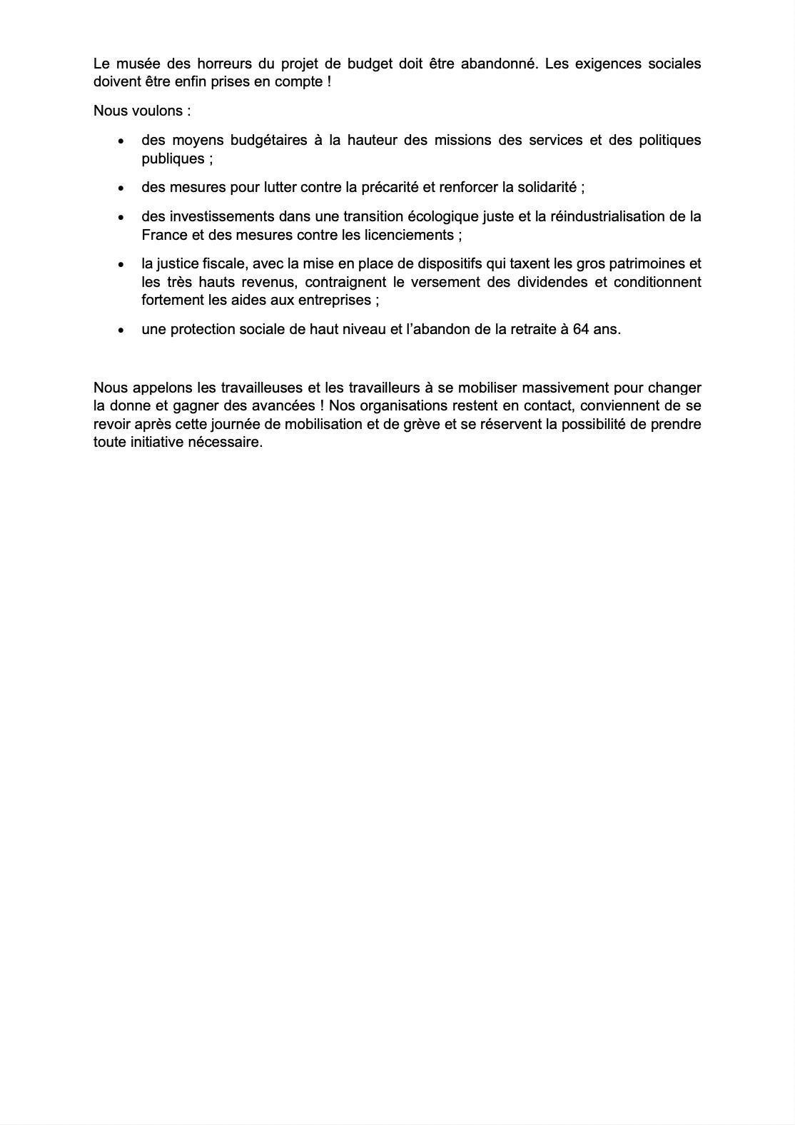 Les sacrifices pour le monde du travail, ça suffit !