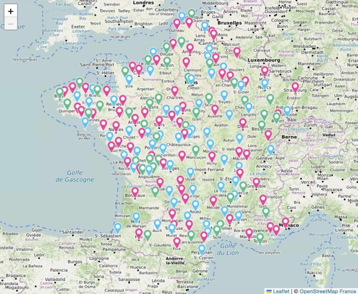 La carte de la mobilisation du 2 octobre