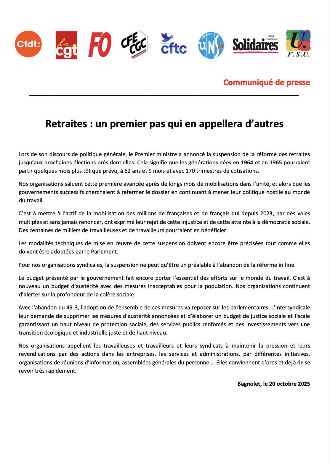 Retraites : un premier pas qui en appellera d'autres