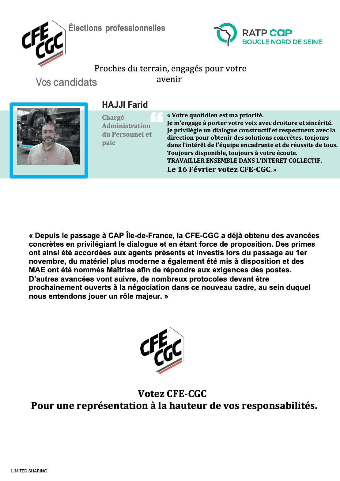 Elections professionnelles RATP CAP Boucle Nord de Seine