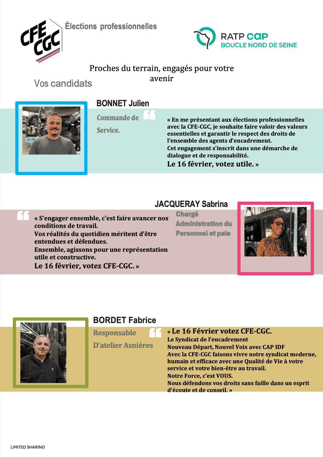 Elections professionnelles RATP CAP Boucle Nord de Seine