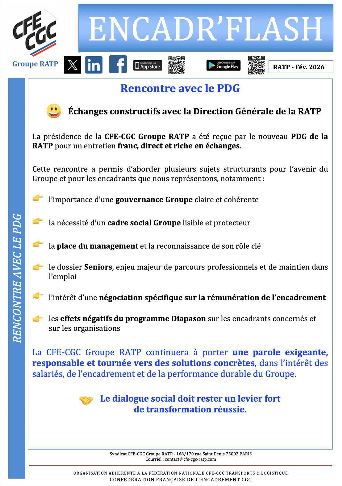 Rencontre avec le PDG
