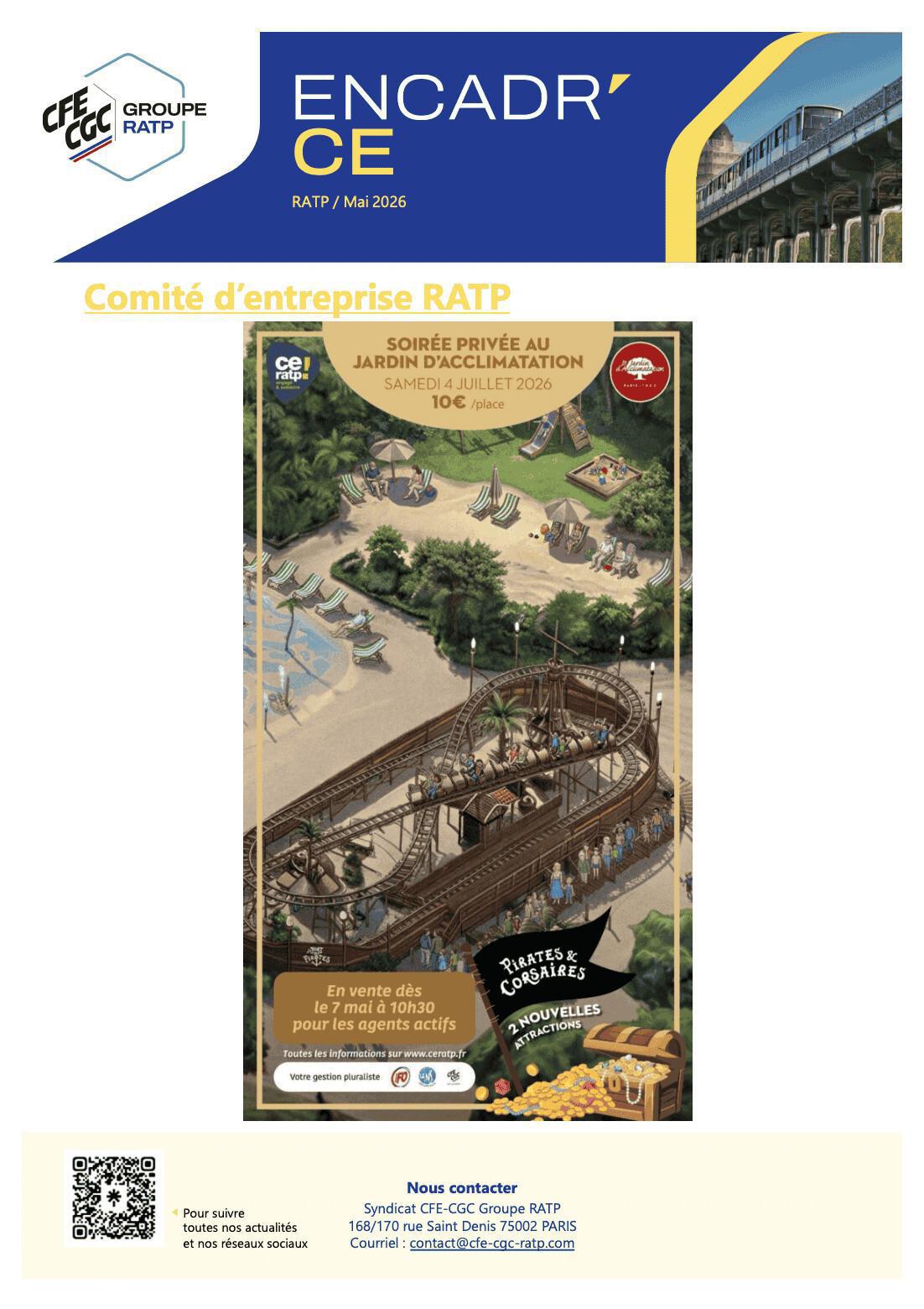 CE RATP - Soirée jardin d'acclimatation