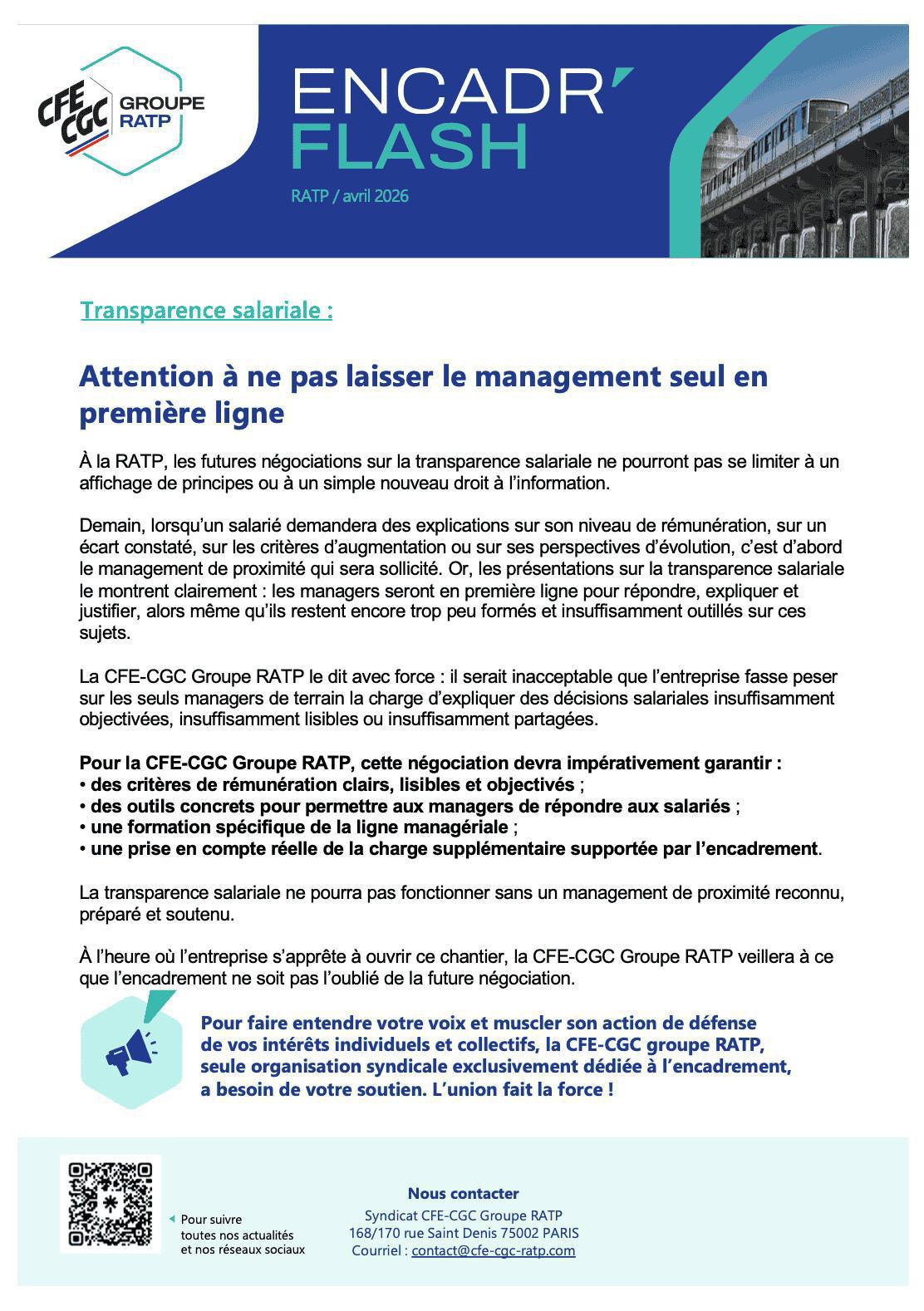 Transparence salariale : attention à ne pas laisser le management seul en première ligne