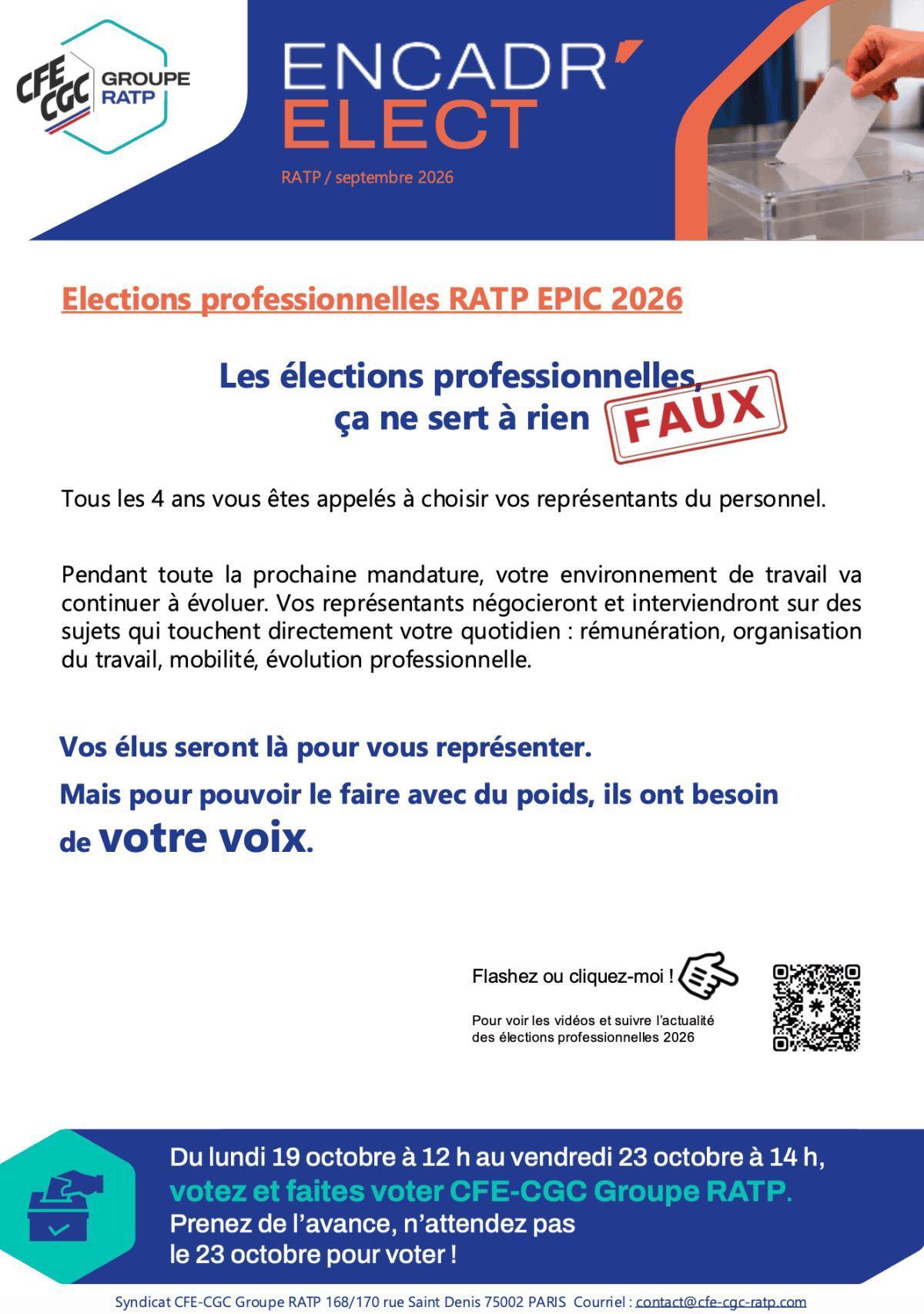« Les élections ne servent à rien » FAUX
