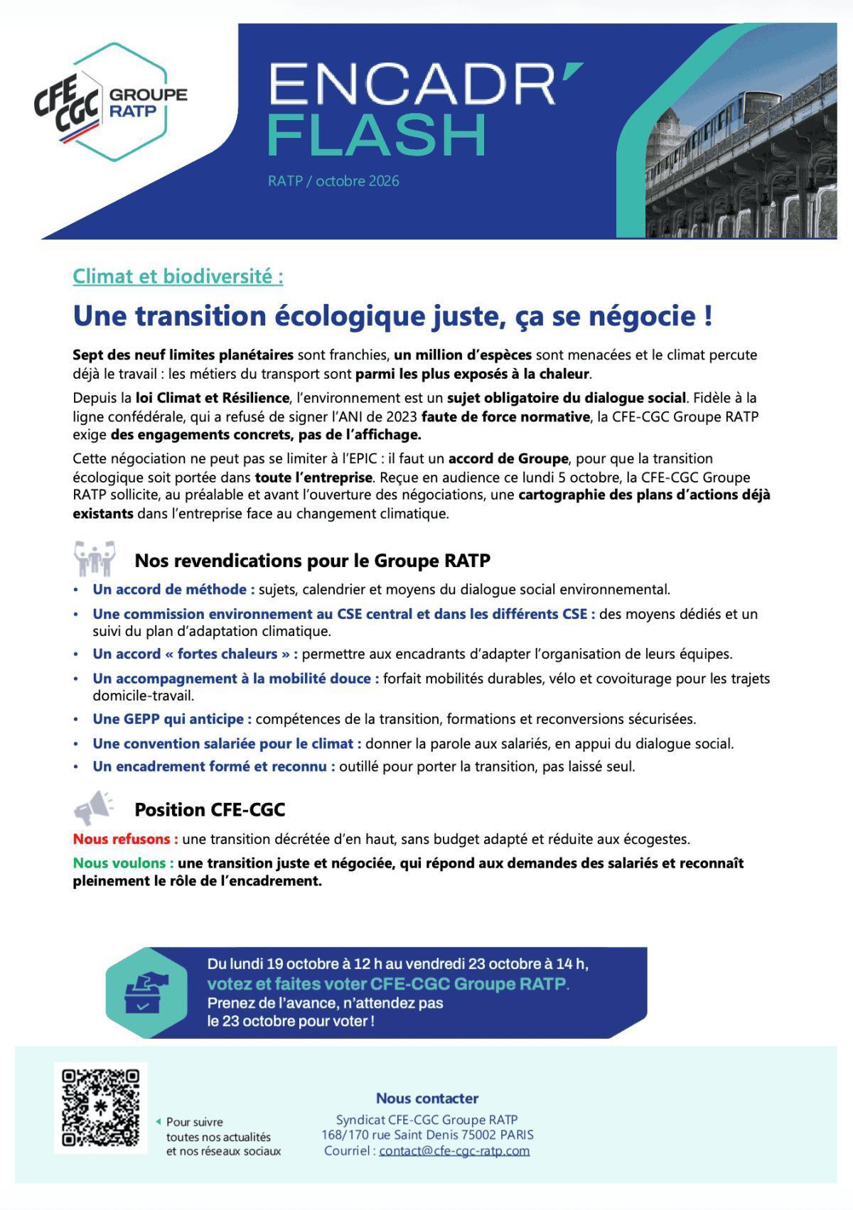 Une transition écologique juste, ça se négocie&nbsp;!