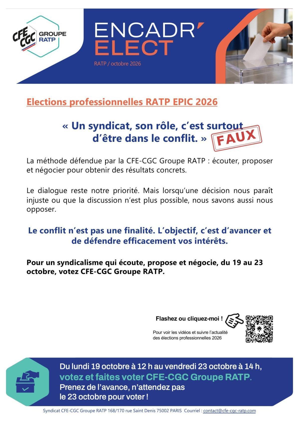 « Un syndicat, son rôle, c’est surtout d’être dans le conflit. » FAUX !