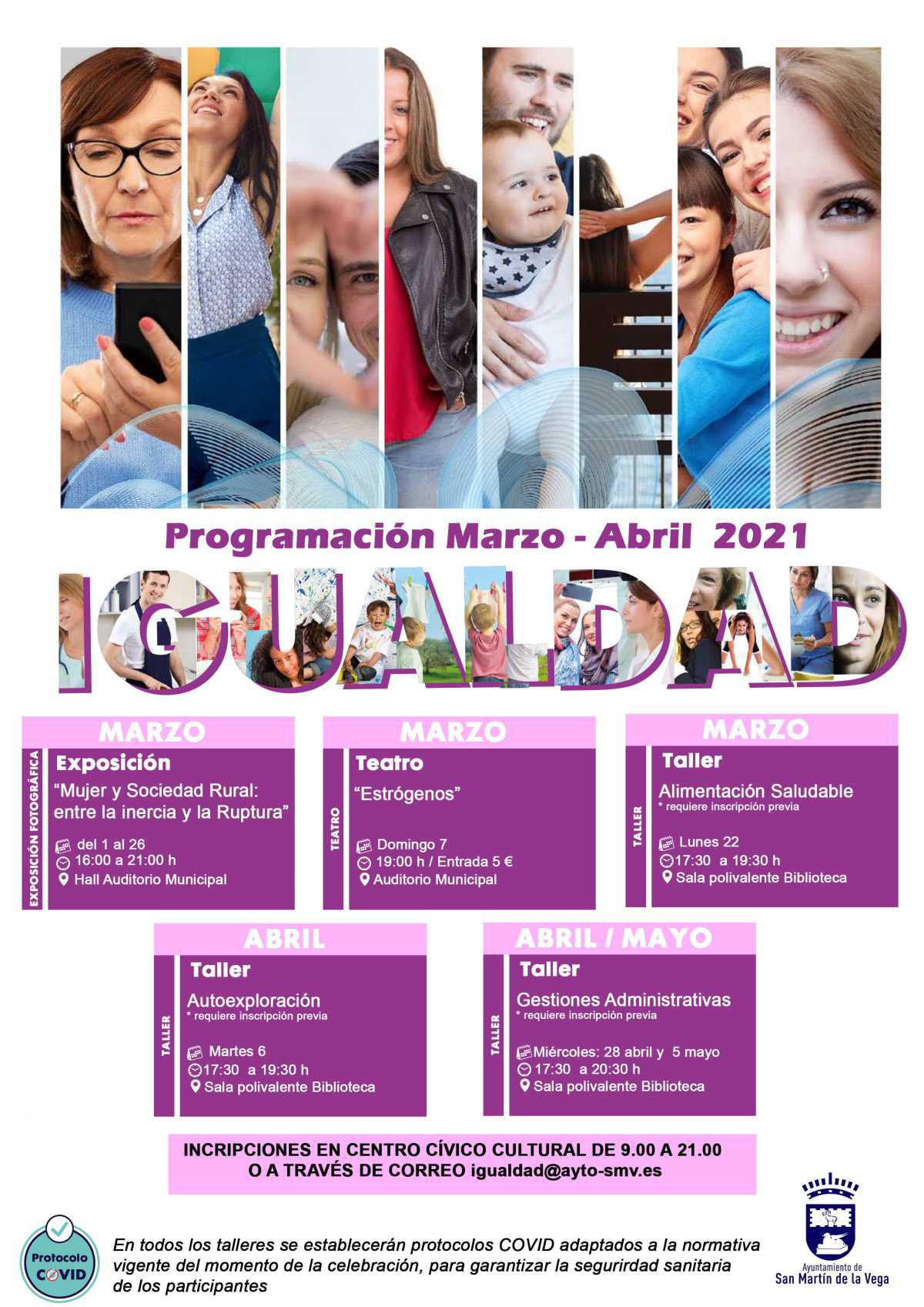 El Ayuntamiento de San Martin de la Vega da a conocer su programación con motivo del Día Internacional de la Mujer