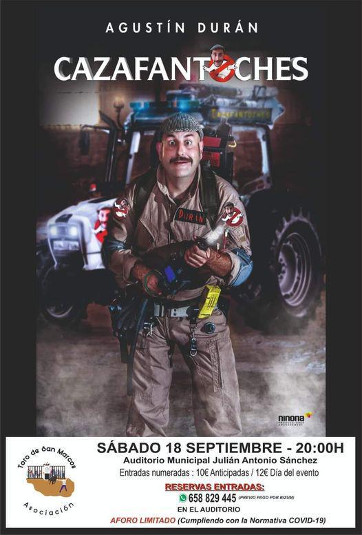 ‘Cazafantoches’ el último espectáculo del cómico Agustín Durán en el Auditorio Municipal.