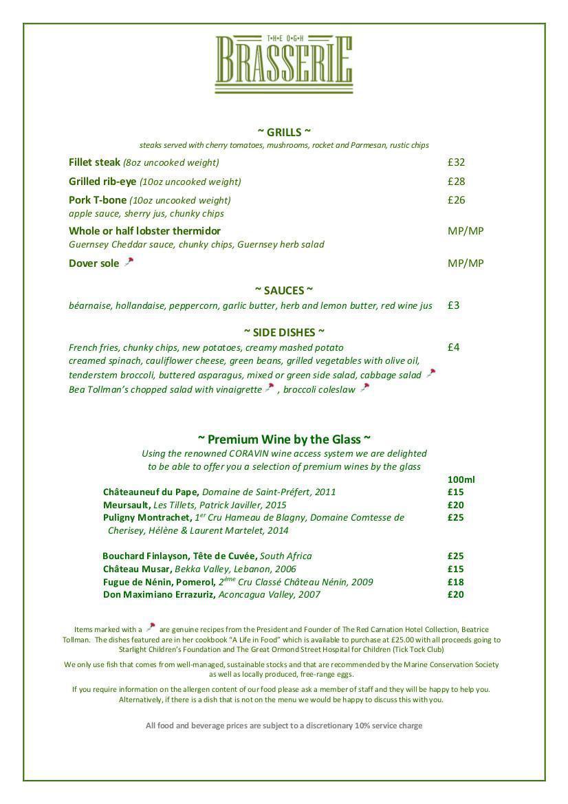 OGH Brasserie A La Carte 
