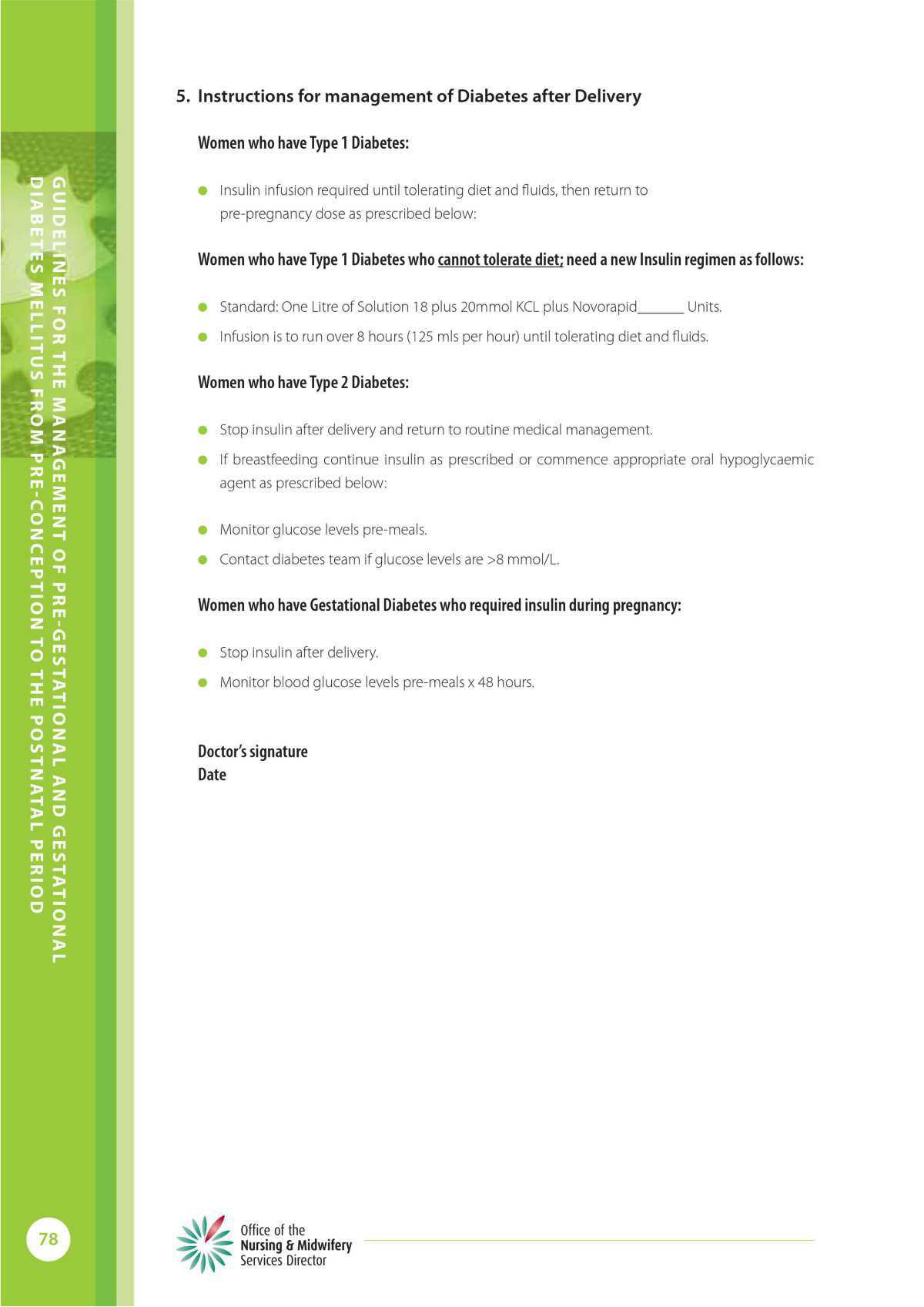 Management of Pre & Gestational Diabetes Mellitus
