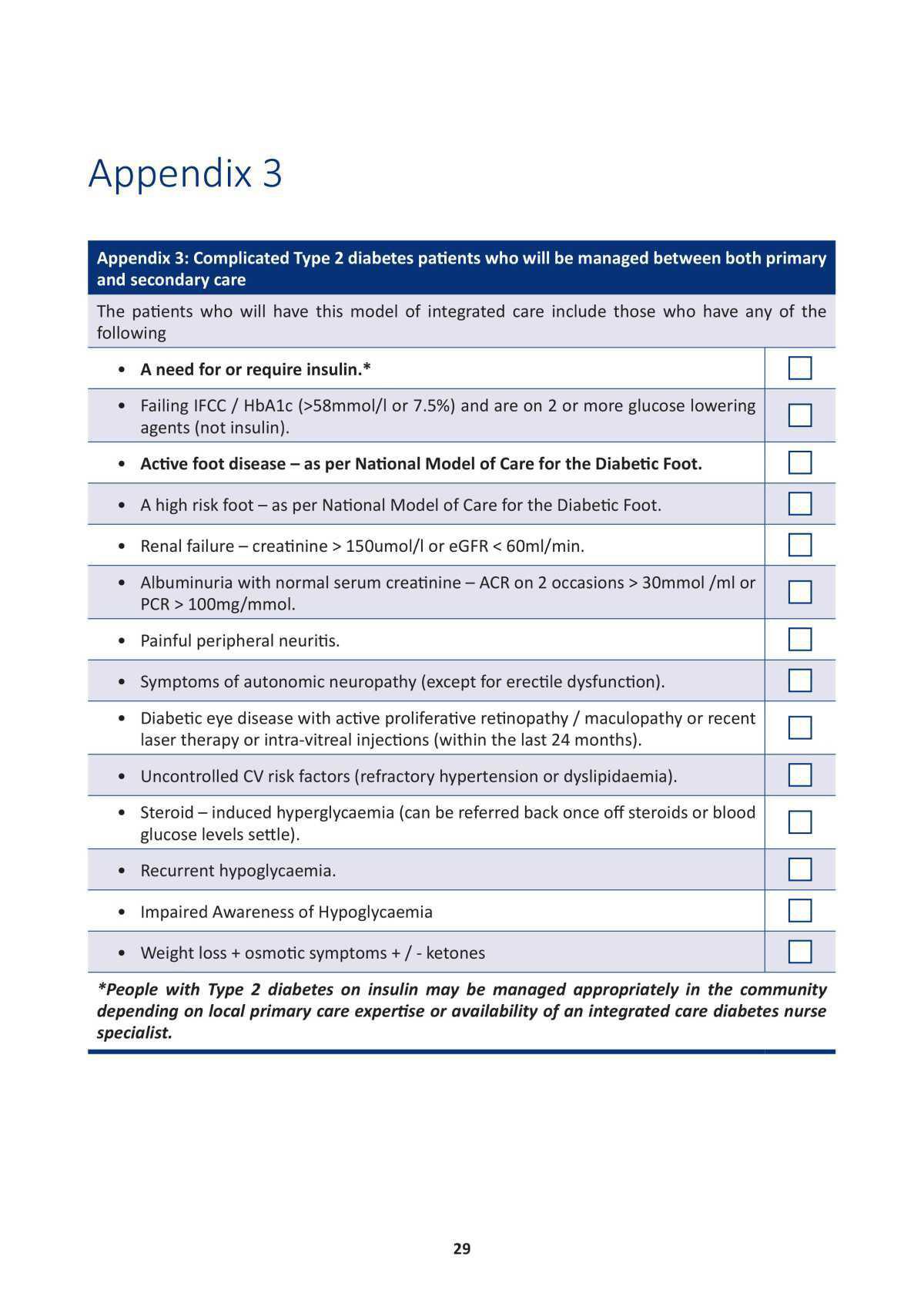 Model of Integrated Care for Patients with Type 2 Diabetes 
