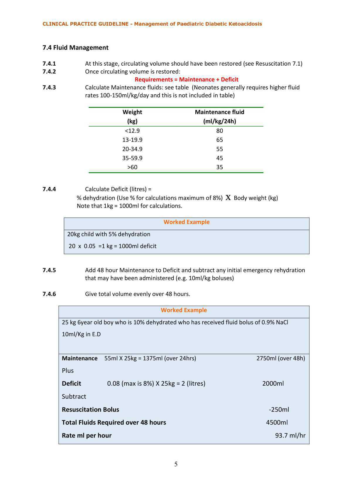 Management of Paediatric Diabetic Ketoacidosis