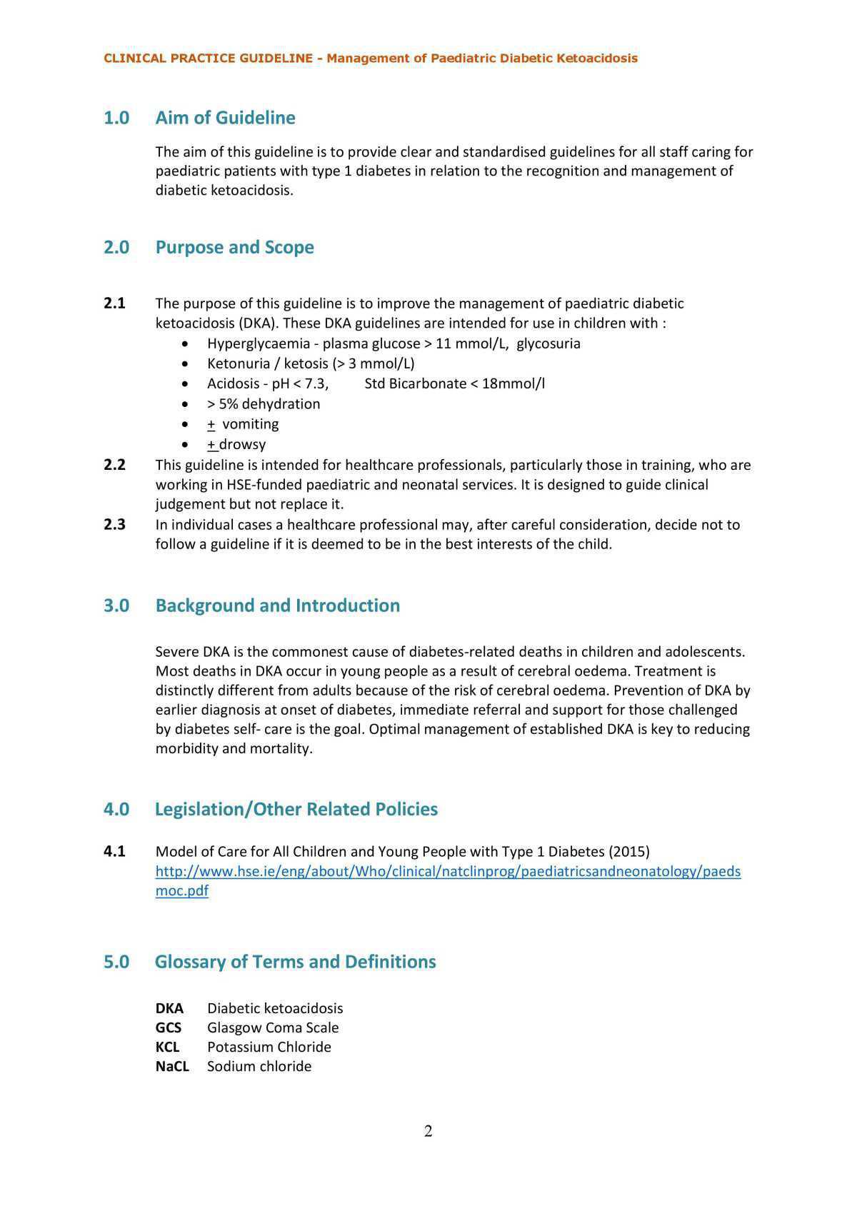 Management of Paediatric Diabetic Ketoacidosis