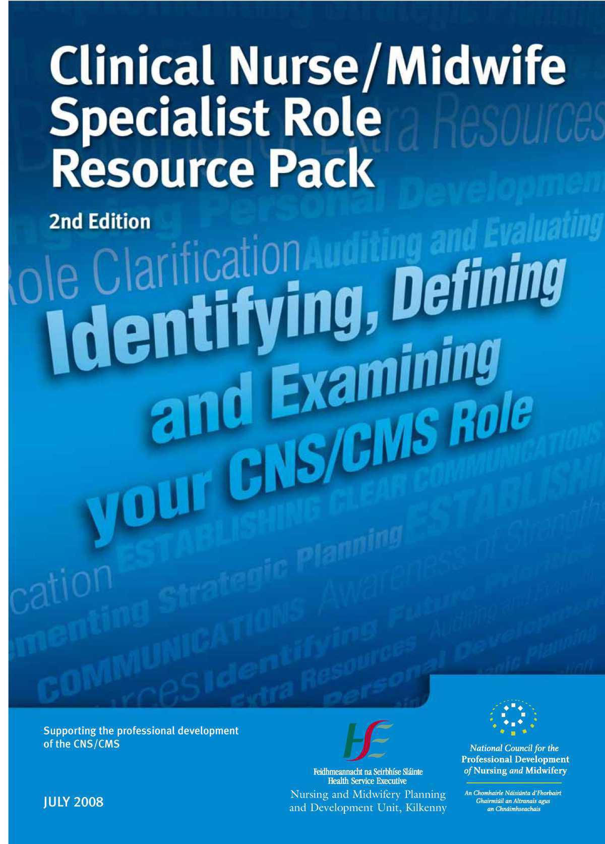 Clinical nurse/midwife specialist role resource pack Clinical nurse/midwife specialist role resource pack