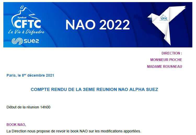 [UES ALPHA] Compte rendu de la 3éme réunion NAO 2022