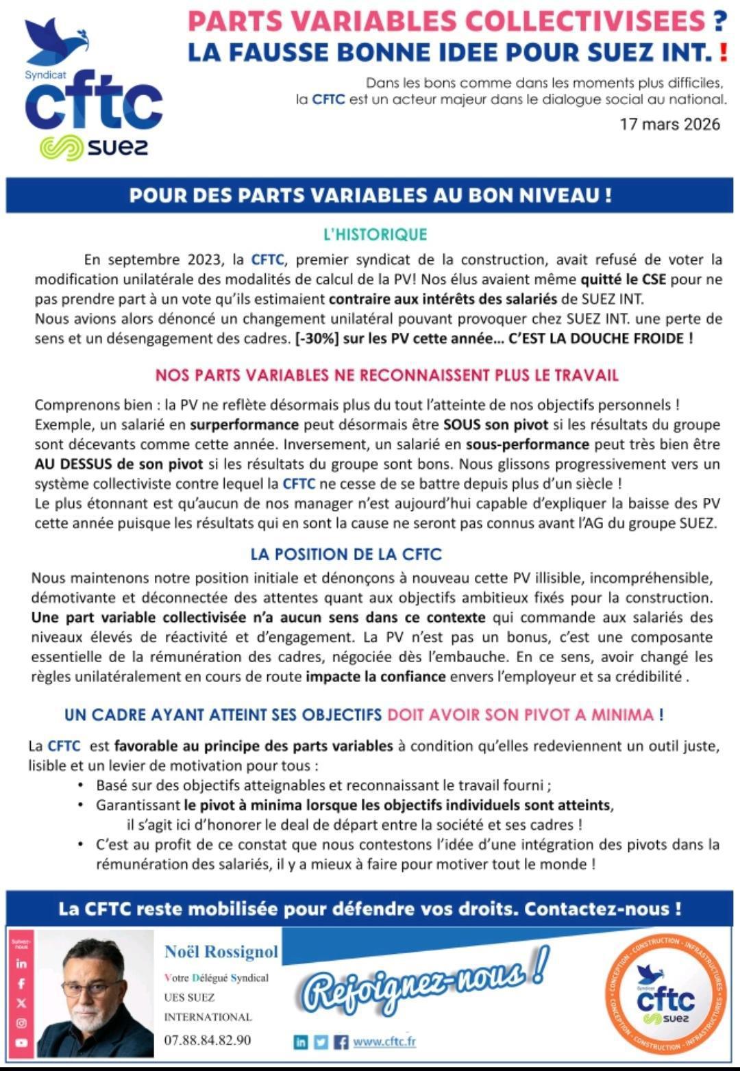 Parts Variables Collectivisées