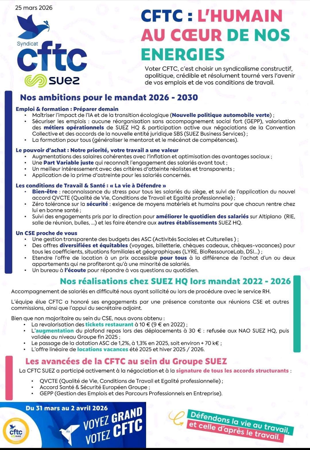 Nos ambitions pour le mandat 2026-2030