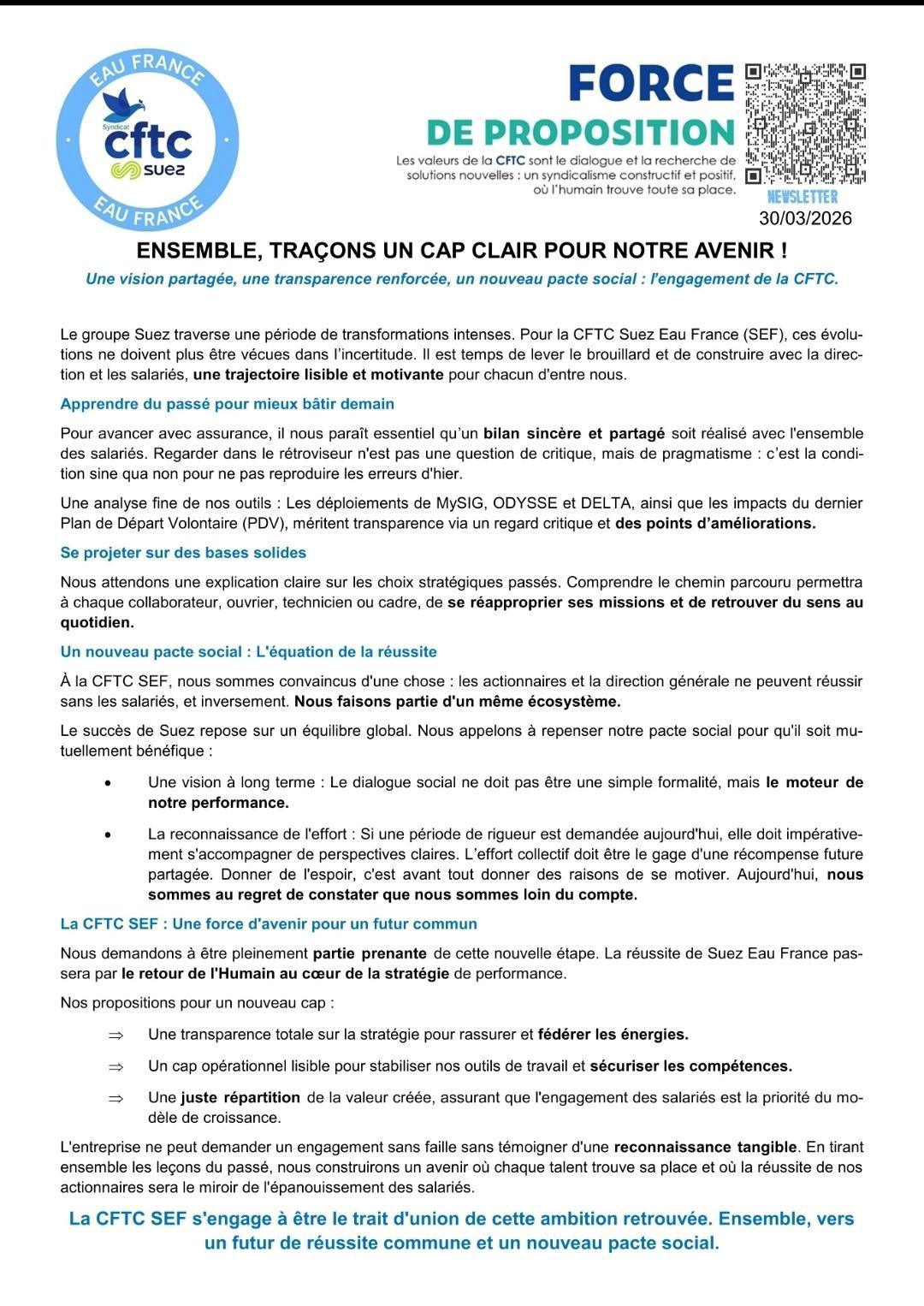 Ensemble Traçons Un Cap Clair Pour Notre Avenir