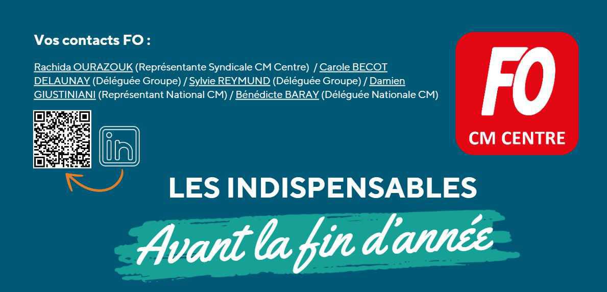 CM Centre : Les indispensables avant la fin d'année ! 