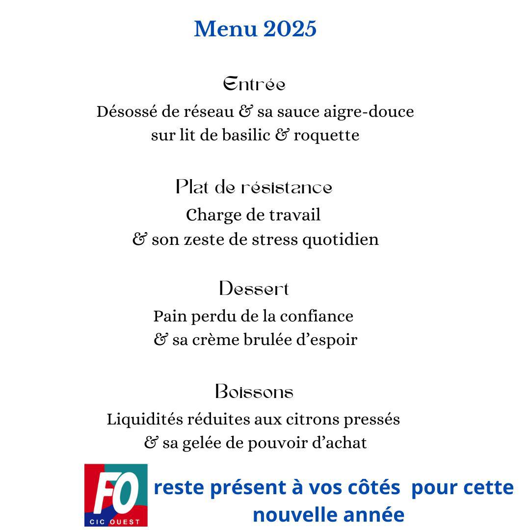 FO CIC Ouest : Vœux 2025