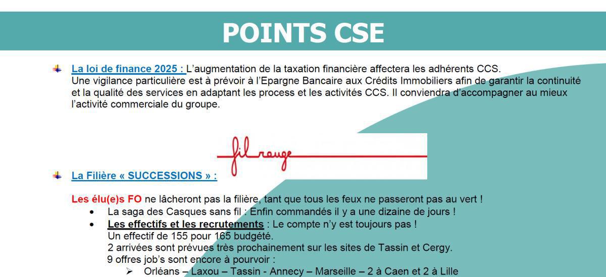 CCS : CSE du 16 avril 2025