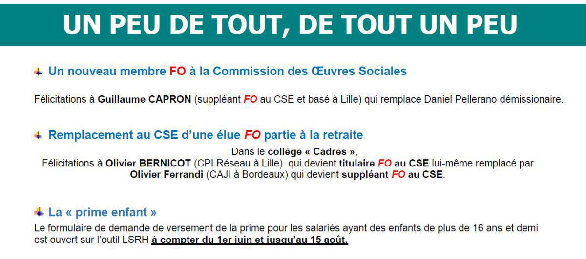 CCS : CSE du 18 juin 2025