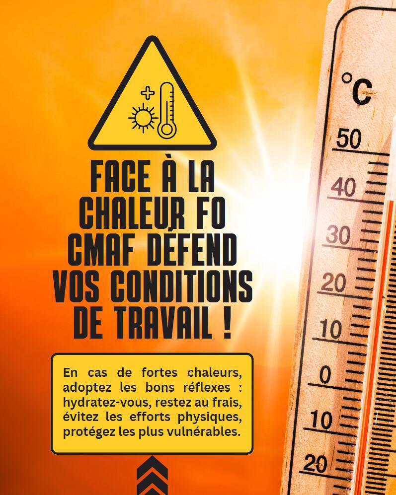 CMAF : Vague de chaleur, FO à vos côtés !