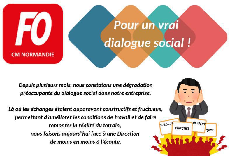 CMN : Pour un vrai dialogue social ! CMN : Pour un vrai dialogue social !