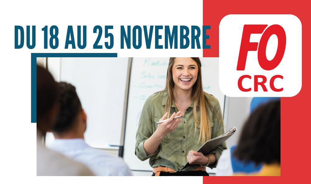 CRC : parce que se former, c'est progresser ! Je vote FO