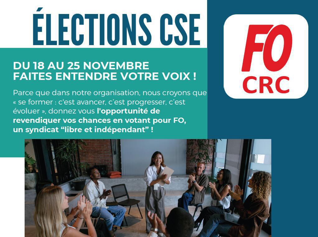 CRC : parce que se former, c'est progresser ! Je vote FO