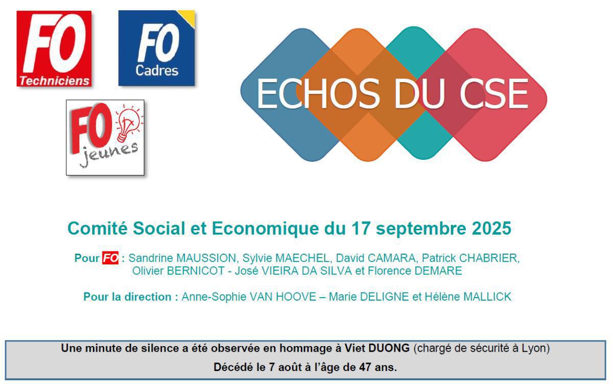 CCS : CSE du 17 septembre 2025