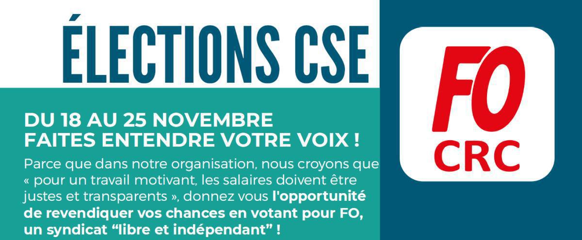 CRC : pour que l'évolution soit un droit, pas un privilège ! Je vote FO