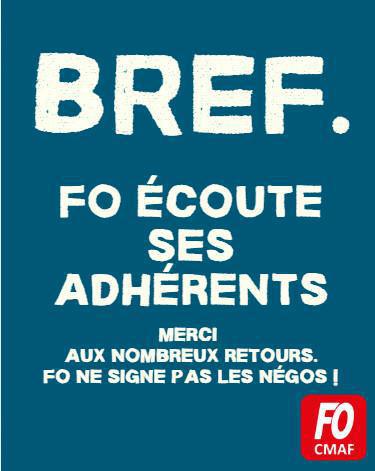 CMAF : FO à l'écoute de ses adhérents, ne signe pas les négociations salariales 2026 CMAF : FO à l'écoute de ses adhérents, ne signe pas les négociations salariales 2026