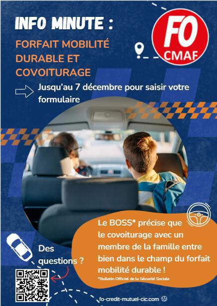 CMAF : Forfait Mobilité Durable et covoiturage CMAF : Forfait Mobilité Durable et covoiturage