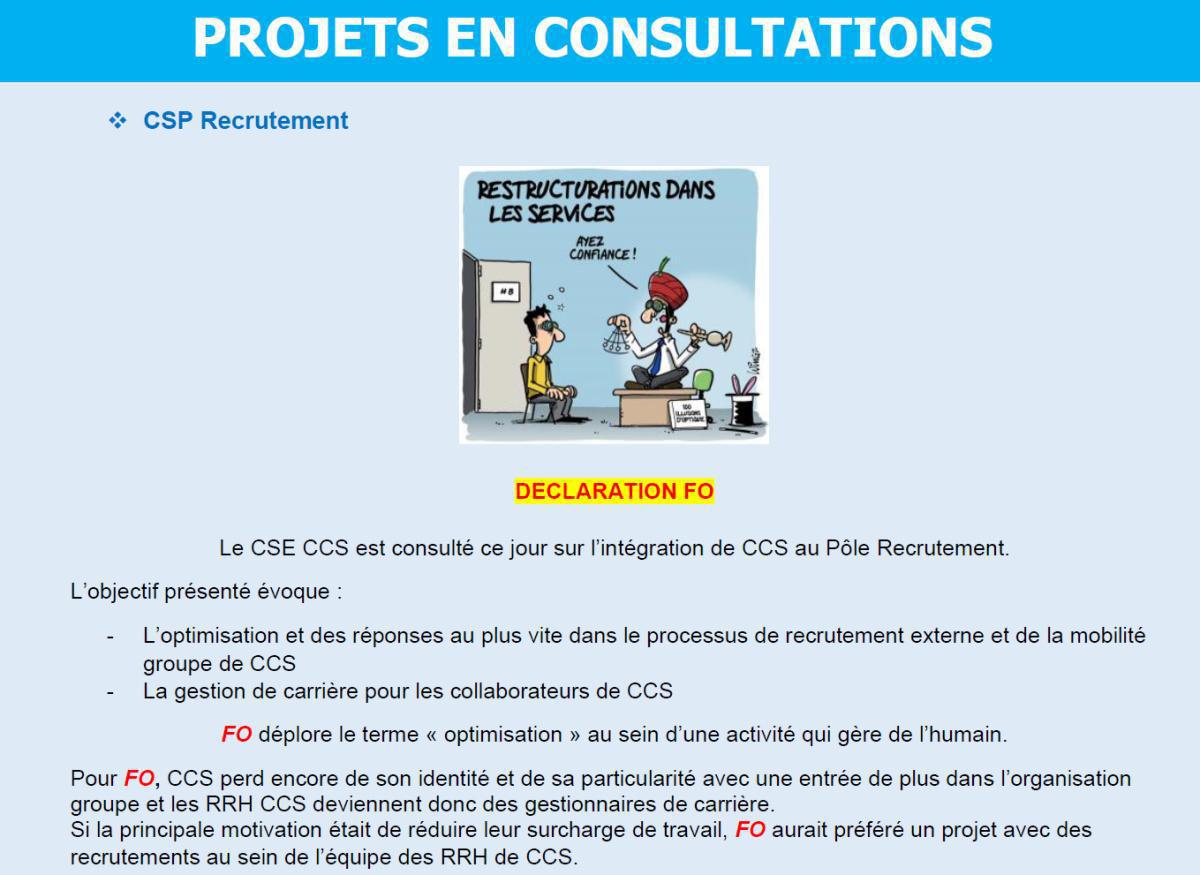 CCS : CSE du 27 novembre 2025