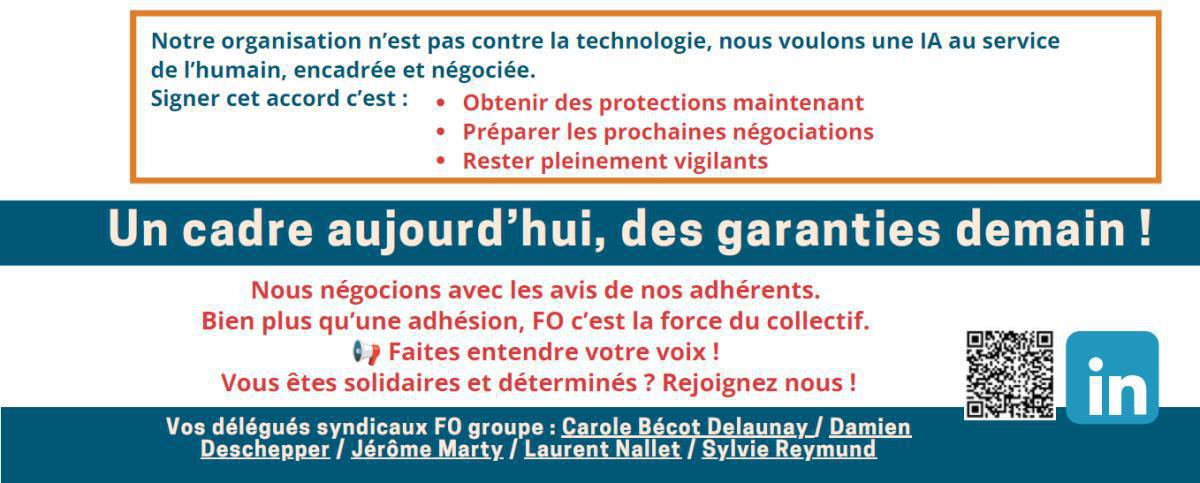 CMAF : FO signe le 1er accord IA Générative pour le Groupe
