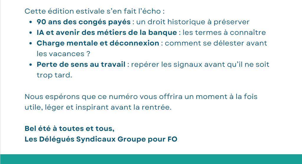 CMAF : L'INFO d'été 